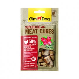 Gimdog Superfood мясные кубики для собак Курица с клюквой и розмарином
