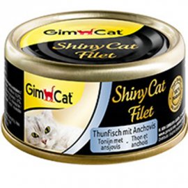 Gimcat Shiny Cat Filet (ТУНЕЦ С АНЧОУСАМИ ФИЛЕ) консервы для кошек