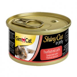 Gimcat (Джимкет) SHINY CAT JELLY (ТУНЕЦЬ & ЛОСОСЬ в ЖЕЛЕ) консерви для котів