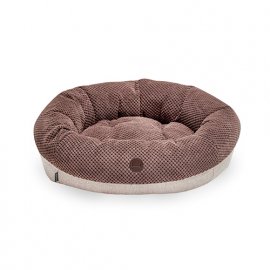 Harley & Cho BAGEL BROWN лежак для собак та кішок овальний, вельвет, коричневий