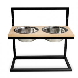 Harley & Cho Lift Natural Wood + Black миски на подставке с регулируемой высотой