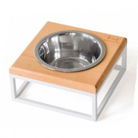 Harley & Cho Natural Wood + White миска на подставке