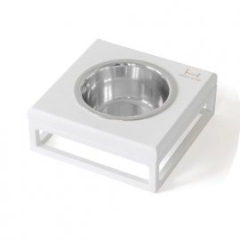 Harley & Cho White Wood + White миска на подставке