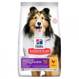 Hill's Science Plan Canine Adult Sensitive Stomach & Skin корм для собак з чутливим травленням та шкірою з куркою