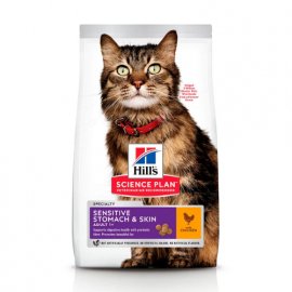 Hill's Science Plan Feline Adult Sensitive Stomach & Skin корм для дорослих кішок з чутливим травленням та шкірою з куркою Hill's Science Plan Feline Adult Sensitive Stomach & Skin корм для дорослих кішок з чутливим травленням та шкірою з куркою