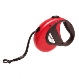 Flamingo (Фламінго) DogxToGo Belt повідець рулетка для собак - СВІТЛОВІДБИВНА СТРІЧКА, червоний