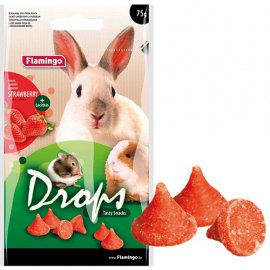 Flamingo (Фламинго) DROPS STRAWBERRY Лакомство для грызунов с клубникой, дропсы