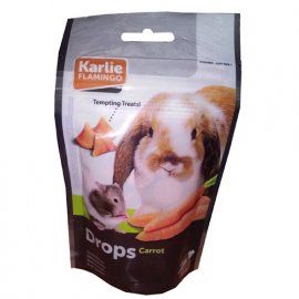 Flamingo (Фламинго) DROPS WILDBERRY лакомство для грызунов с морковкой, дропсы, 75 г