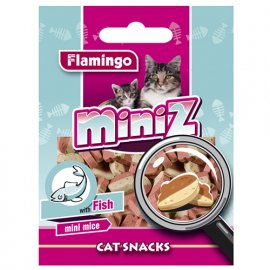 Flamingo MINIZ MINI MICE Ласощі для кішок у вигляді мишок зі смаком риби