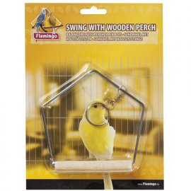 Flamingo (Фламинго) SWINGWOODEN PERCH Игрушка для попугаев качели с деревянной жердочкой