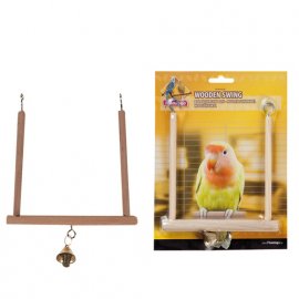 Flamingo (Фламинго) WOODEN SWING S Игрушка для птиц деревянные качели с колокольчиком