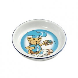 Flamingo керамічна миска для кішок КІТ З РИБОЮ