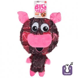 Flamingo BIG HEADZ игрушка для собак, большая голова с пищалкой