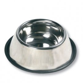 Flamingo RUBBER RIM миска для собак, нержавеющая сталь
