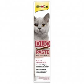 Gimcat (Джимкет) ANTI-HAIRBALL DUO PASTE (ВЫВЕДЕНИЕ ШЕРСТИ ПАСТА ВКУС СЫРА) лакомство  для кошек