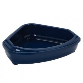 Moderna КОЗИ угловой туалет с бортиком для котов, черничный