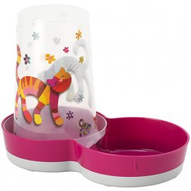 Moderna Tasty Large & Jumbo Friends Forever Диспенсер для води або їжі для котів та собак, яскраво-рожевий