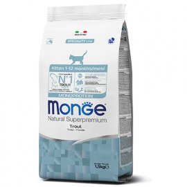 Monge Cat Monoprotein Kitten Trout сухой монопротеиновый корм для котят ФОРЕЛЬ