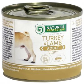 Natures Protection (Нейчез Протекшин) ADULT LIGHT TURKEY & LAMB (ЭДАЛТ ЛАЙТ ЯГНЕНОК И ИНДЕЙКА) консерва для малоподвижных и склонных к полноте собак