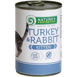 Natures Protection (Нейчез Протекшин) KITTEN TURKEY & RABBIT (ИНДЕЙКА И КРОЛИК) консервы для котят до 12 месяцев