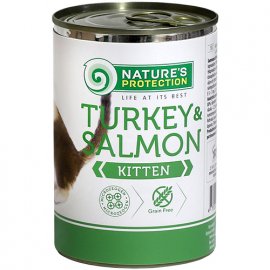 Natures Protection (Нейчез Протекшин) KITTEN TURKEY & SALMON (ИНДЕЙКА И ЛОСОСЬ) консервы для котят до 12 месяцев