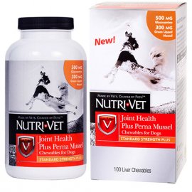Nutri-Vet JOINT HEALTH PLUS PERNA MUSSEL жевательные таблетки с глюкозамином, мидиями, МСМ для собак