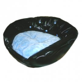 Диван для собак КАРДИНАЛ чорний/блакитний