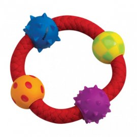 PETSTAGES Multi Texture Chew Ring - Канат-кольцо с мячиками - игрушка для собак