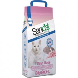 Sanicat (Саникет) 7DAYS ROSE (ДИКАЯ РОЗА) наполнитель для кошачьего туалета, 4 л