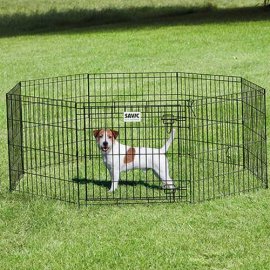 Savic ДОГ ПАРК (Dog Park) вольєр для цуценят, цинк чорний, 8 панелей