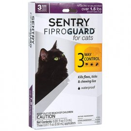 Sentry FiproGuard (Фіпрогард) краплі від бліх, кліщів і вошей для котів і кошенят від 0,7 кг, 0,50 мл