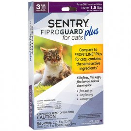 Sentry FiproGuard (Фіпрогард) PLUS краплі від бліх, кліщів і вошей для котів та кошенят від 0,7 кг, 0,50 мл