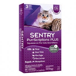 SENTRY ПУРРСКРИПШНС (PurrScriptions) капли от блох и клещей для кошек и котят от 2,2 кг