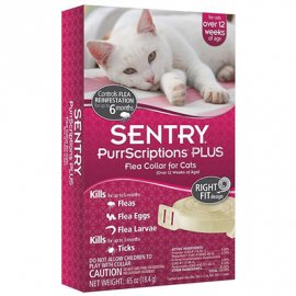 SENTRY ПУРРСКРИПШНС (PurrScriptions Plus) ошейник от блох и клещей для кошек 32 см