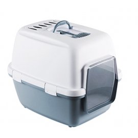 STEFANPLAST Cathy Comfort закрытый туалет с фильтром для кошек, сине-стальной
