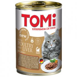TOMi poultry+liver консерви для котів - шматочки в соусі ПТИЦЯ і ПЕЧІНКА