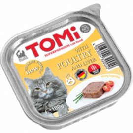 TOMi Poultry+Liver консерви для кішок - паштет, птиця та печінка