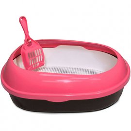 Triol (Триол) ОВАЛЬНЫЙ С БОРТОМ И СОВКОМ туалет для кошек