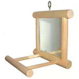 Trixie зеркало с деревянной рамкой и жёрдочкой (5861)