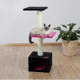 Trixie Badalona Когтеточка домик для кошек  цвет фуксия/черный