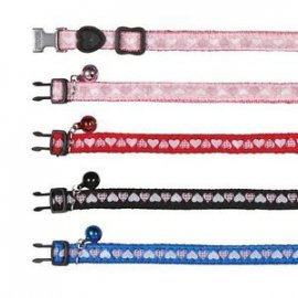 Trixie Hearts - ошейник для кошек нейлоновый с бубенчиком (41905)