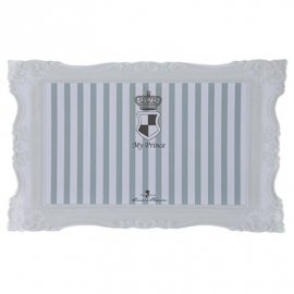 Trixie My Prince - Пластиковый коврик под миски серый в полоску (24786)