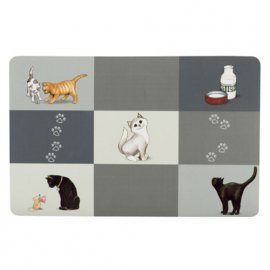 Trixie PATCHWORK CAT килимок під миски для собак та котів, пластик (24579)