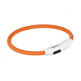 Trixie USB Flash Light Ring - Нашийник, що світиться для собак, помаранчевий Trixie USB Flash Light Ring - Нашийник, що світиться для собак, помаранчевий