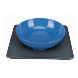 Trixie YUMMYNATOR BOWL Килимок та миска з гвинтовою фіксацією 2в1, блакитний/ сірий,