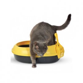 Triol (Триол) ОВАЛЬНЫЙ С БОРТОМ СОВОК И СЕТКА туалет для кошек