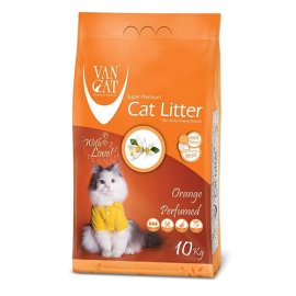 Van Cat (Ван Кет) ORANGE (АПЕЛЬСИН КОМКУЮЩИЙСЯ) бентонитовый наполнитель для котов