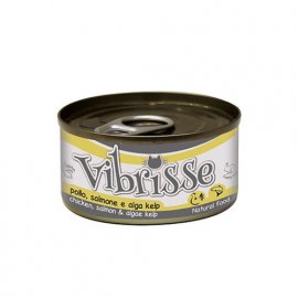 Vibrisse КУРКА, ЛОСОСЬ І ВОДОРОСТІ консерви для котів