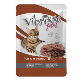 Vibrisse Jelly ТУНЕЦ И ГОВЯДИНА В ЖЕЛЕ консервы для кошек, пауч