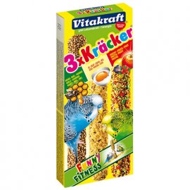 Vitakraft Крекер для волнистых попугаев МЁД,ФРУКТЫ,ЯЙЦО, 1 уп. (3 шт.)
